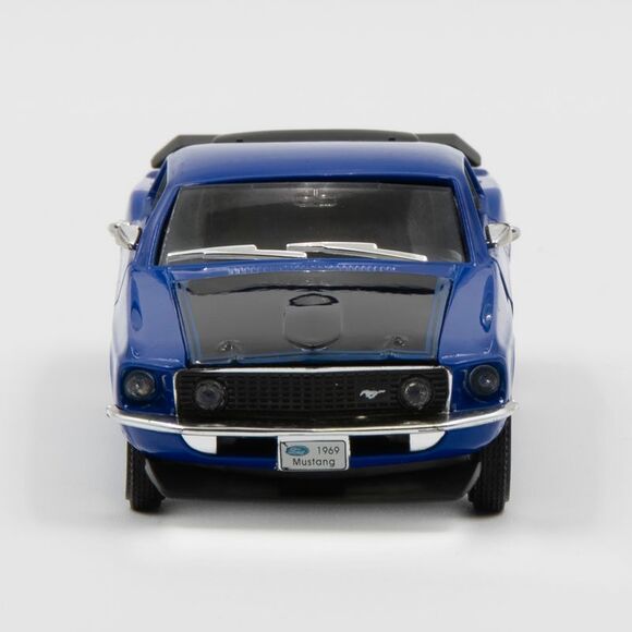 ARKO 1:32 Diecast 1969 Ford Mustang Boss 302 Fastback Hardtop in Blue and Black - Picture 7 of 9